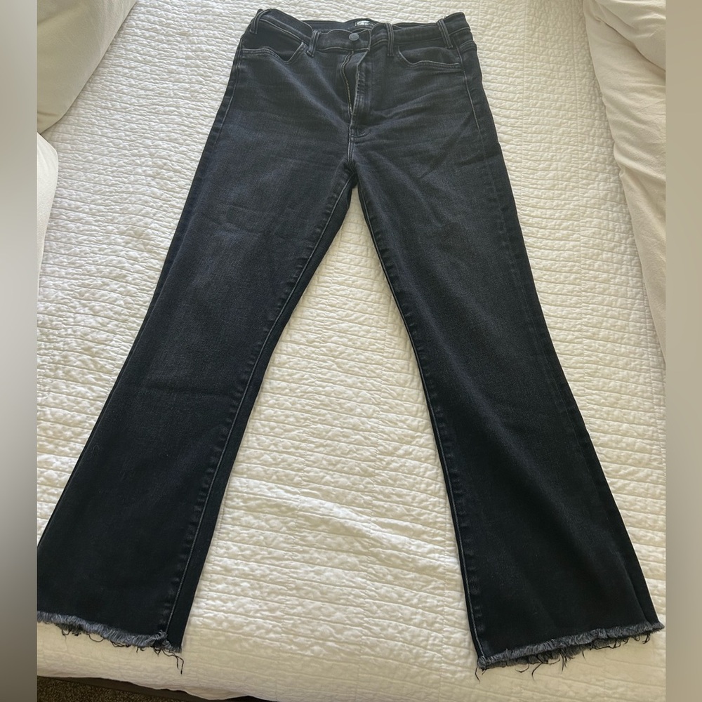 MOTHER Women's Dark Blue/Black Straight Leg Jeans